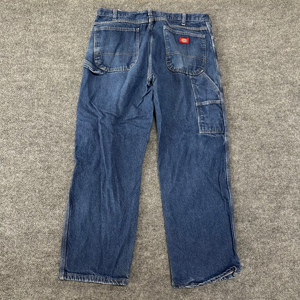 Dickies Carpenter Jeans Mens Size 36x30 Blue Relaxed Fit Denim Utility Workwear